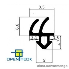 Уплотнитель Openteck прижимной (чёрный).